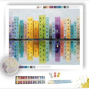 PIXEL CITY BLOCKS - Paint by Numbers Full Kit