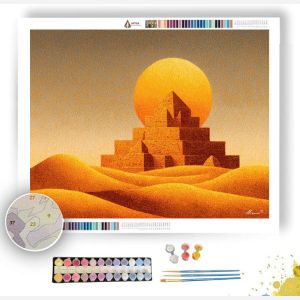 PIXEL DESERT PYRAMID - Paint by Numbers Full Kit