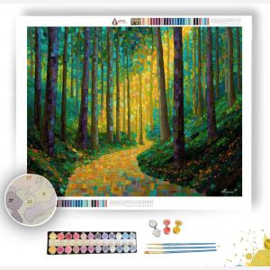 PIXEL FOREST PATH - Paint by Numbers Full Kit