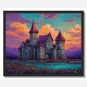 PIXEL CASTLE KEEP - FRAMED