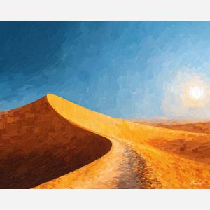 pixel desert, minimal dune, tan gold palette, 8-bit desert scene, simple sun block, geometric dune art, pastel sand pixel