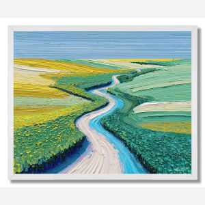 PIXEL RIVER PATH - FRAMED