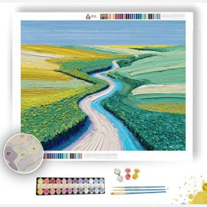 PIXEL RIVER PATH - Paint by Numbers Full Kit