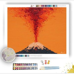 PIXEL VOLCANO SHAPE - Paint by Numbers Full Kit