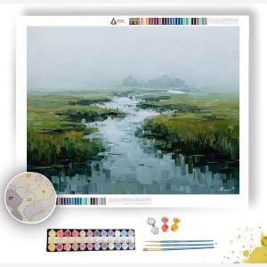 PIXEL FOGGY MARSH - Paint by Numbers Full Kit