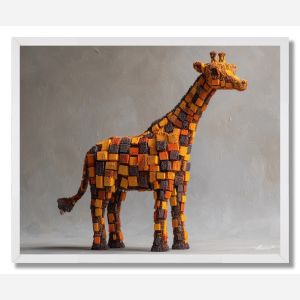 ISO GIRAFFE TALL VOXEL - FRAMED