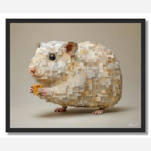 ISO HAMSTER CHUBBY VOXEL - FRAMED