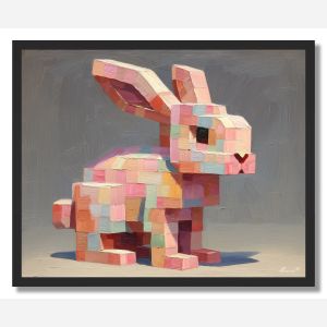 ISO BUNNY WITH LONG EARS - FRAMED