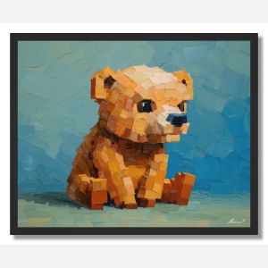 ISO BEAR CUB BLOCK FORM - FRAMED