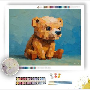 ISO BEAR CUB BLOCK FORM - Paint by Numbers Full Kit