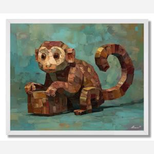 ISO MONKEY CUBE FORM - FRAMED