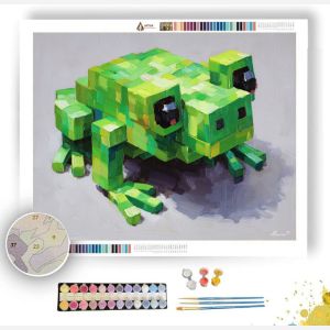 ISO FROG GREEN VOXEL - Paint by Numbers Full Kit