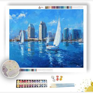 SAN DIEGO BAY HARBOR LIGHT - Paint by Numbers Full Kit
