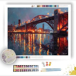 ARCHES OF BROADWAY BRIDGE NYC - Paint by Numbers Full Kit