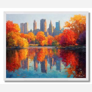 CENTRAL PARK AUTUMN MIRROR - FRAMED