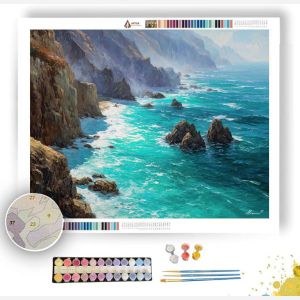 BIG SUR CLIFFS AND PACIFIC MIST - Paint by Numbers Full Kit