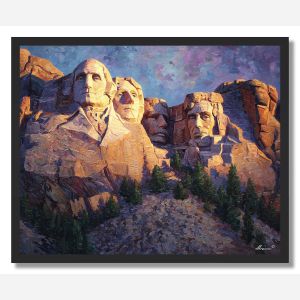 MOUNT RUSHMORE GRANITE GLOW - FRAMED