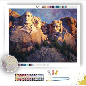 MOUNT RUSHMORE GRANITE GLOW - Paint by Numbers Full Kit