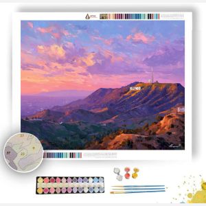 HOLLYWOOD HILLS MARQUEE SKY - Paint by Numbers Full Kit