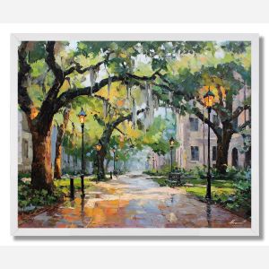 SAVANNAH OAKS AND LANTERNS - FRAMED