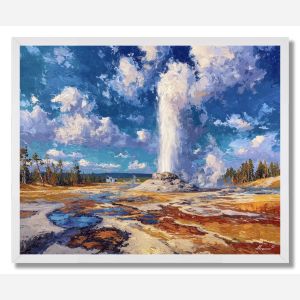 YELLOWSTONE GEYSER SKYBURST - FRAMED