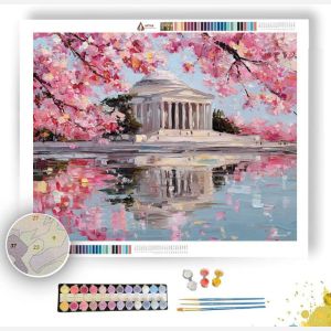 WASHINGTON D.C. CHERRY BLOSSOM SPRING - Paint by Numbers Full Kit