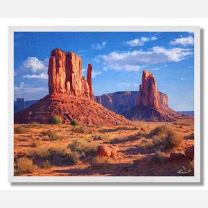 MONUMENT VALLEY RED MONOLITHS - FRAMED