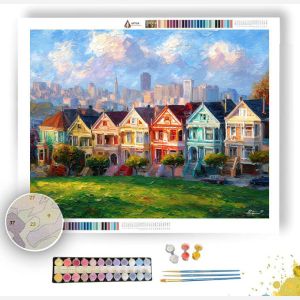 SAN FRANCISCO PAINTED LADIES GLOW - Paint by Numbers Full Kit