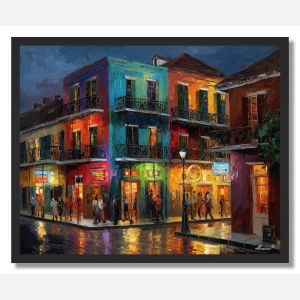 NEW ORLEANS FRENCH QUARTER NIGHTS - FRAMED