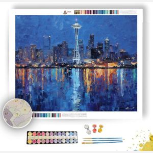 SEATTLE SPACE NEEDLE TWILIGHT - Paint by Numbers Full Kit