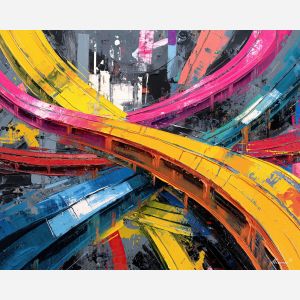 graffiti subway art, metro line painting, colorful streaks, urban tags texture, chaotic spray lines, abstract transport graffiti