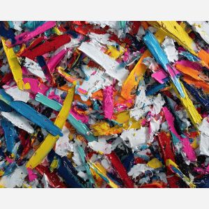 shattered graffiti shapes, neon line art, chaotic spray pieces, abstract street art, broken graffiti composition