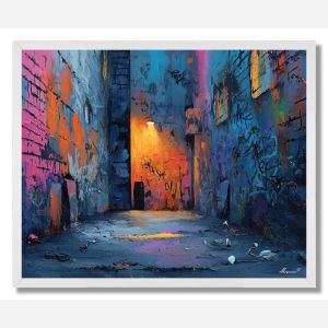 DARK ALLEY STENCIL - FRAMED