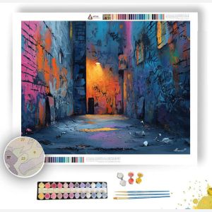 DARK ALLEY STENCIL - Paint by Numbers Full Kit