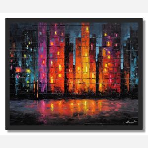 CITY LIGHT GRAFFITI - FRAMED