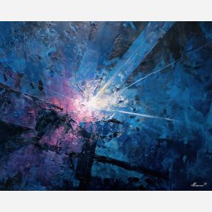 blue flare graffiti, electric blue spray, glowing graffiti highlights, dark wall contrast, neon accents mural