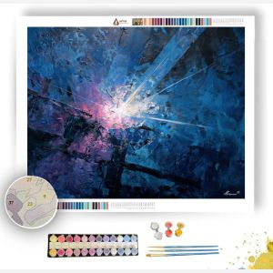 BLUE FLARE PANEL - Paint by Numbers Full Kit
