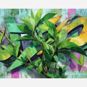 graffiti vines, green gold mural, urban nature art, wild graffiti shapes, abstract jungle spray, city wall greenery