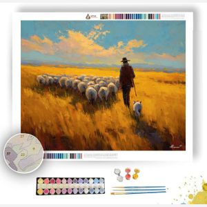 HERDER AND HIS DOG - Paint by Numbers Full Kit