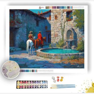 RESTING HORSEMEN - Paint by Numbers Full Kit