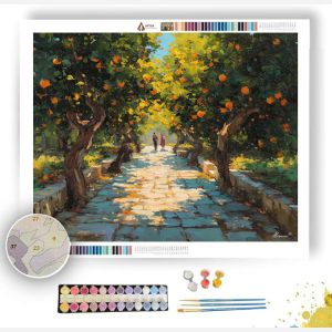 ORANGE GROVE OF LIGHT - Paint by Numbers Full Kit