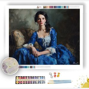 BLUE SILK PORTRAIT - Paint by Numbers Full Kit