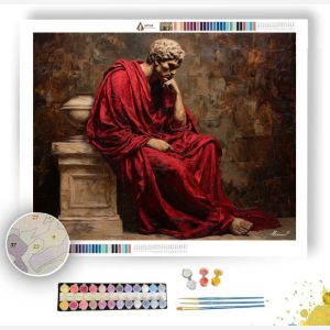 RED DRAPED PORTRAIT - Paint by Numbers Full Kit