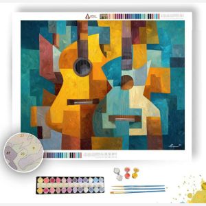 CUBIST GUITAR FRAGMENTS - Paint by Numbers Full Kit