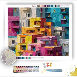 MAGENTA SKY STRUCTURE - Paint by Numbers Full Kit