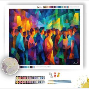 CUBIST NIGHT MARKET - Paint by Numbers Full Kit