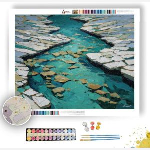 POLYGONAL RIVER BEND - Paint by Numbers Full Kit