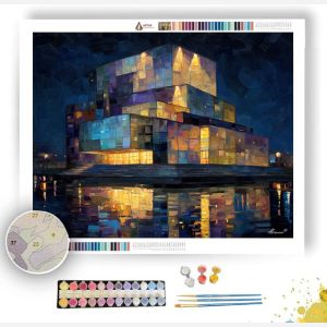 CUBIST OPERA HOUSE NIGHT - Paint by Numbers Full Kit