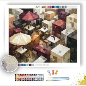 CUBIST TEA TERRACE - Paint by Numbers Full Kit