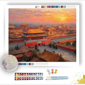 BEIJING FORBIDDEN CITY SUNSET - Paint by Numbers Full Kit